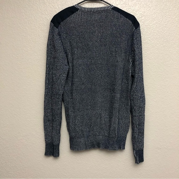 American Rag Men’s Blue & White Marled Cable Knit Sweater Large - Picture 2 of 5